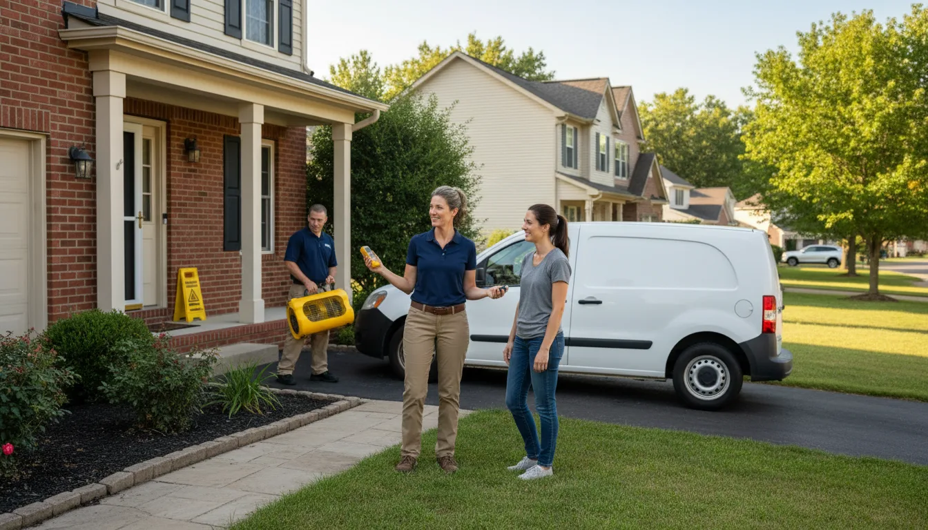 Residential water damage restoration in Elm Creek, NE